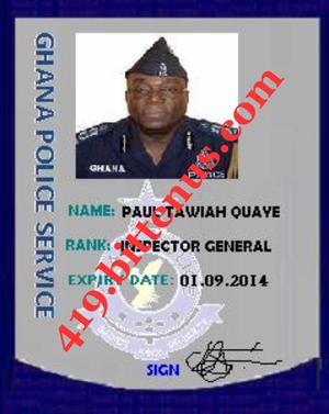 INSPECTOR GENERAL OF GHANA POLICE